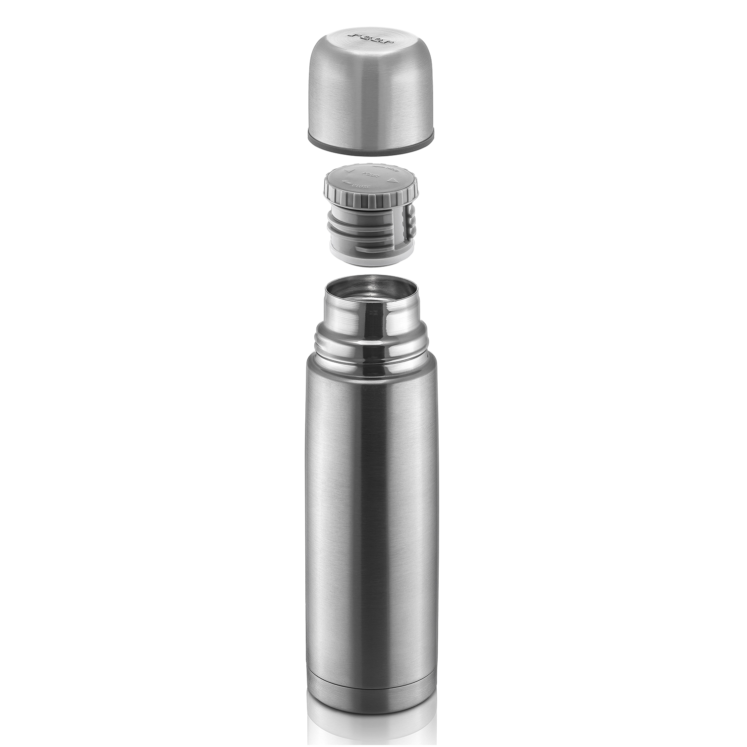 Pure stainless steel vacuum bottle, 750 ml