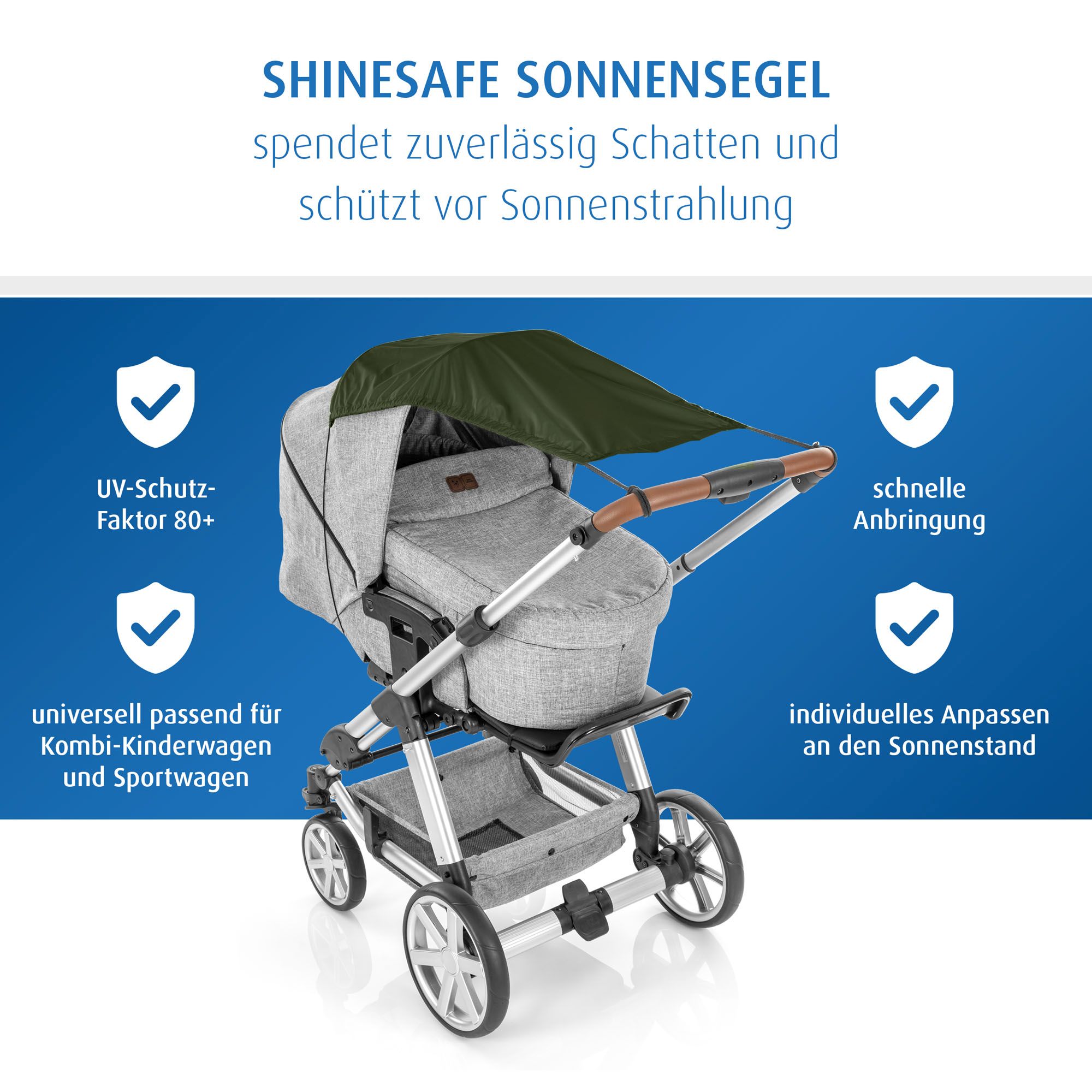 ShineSafe Sonnensegel, waldgrün