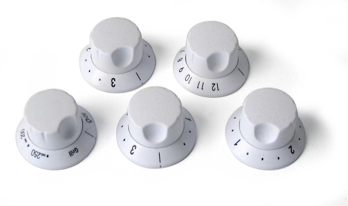 Safety stove and oven knobs, white
