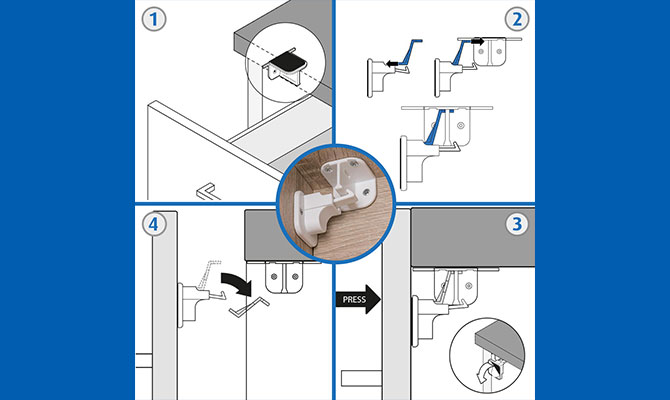 Safe and easy installation in 4 steps: