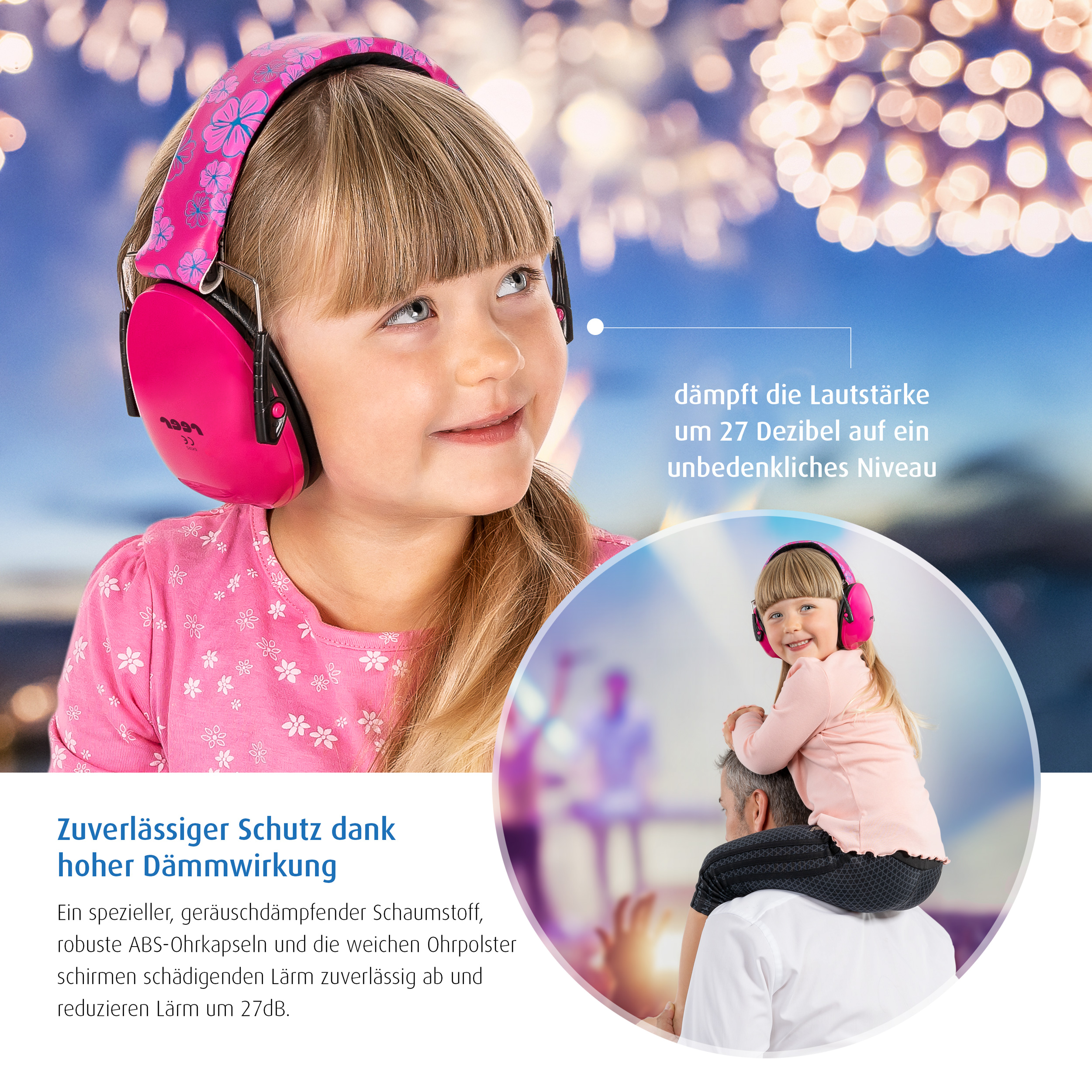 SilentGuard Kids Kapselgehörschutz, pink - geprüfte B-Ware