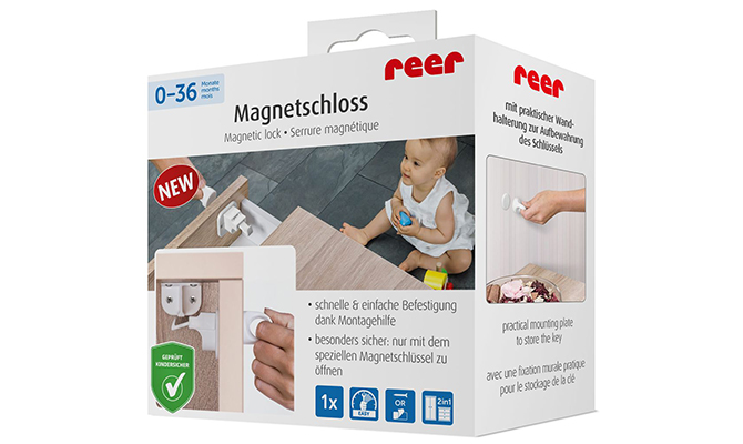 4 tlg Magnetschlösser mit Schlüssel Magnetische Kindersicherung Schrankschloss 