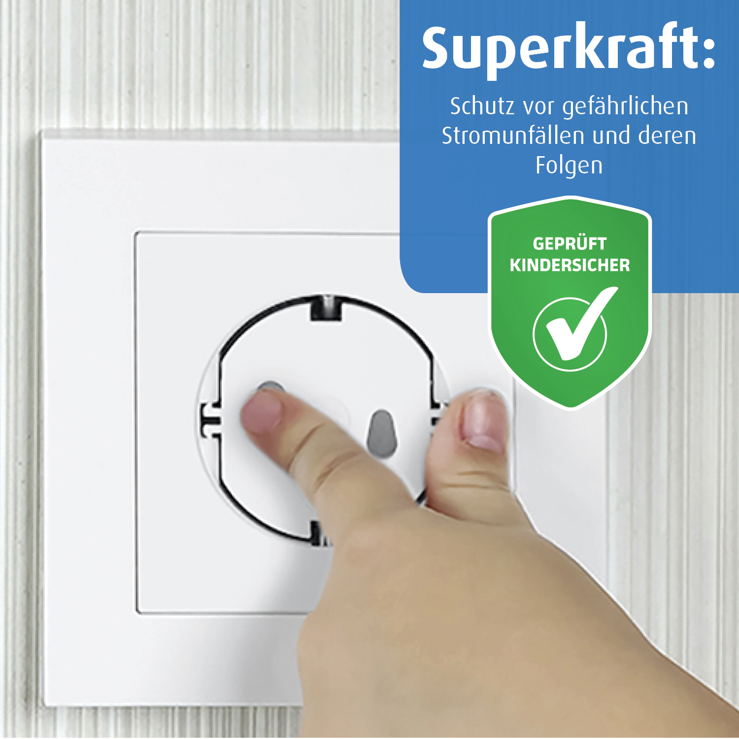 Steckdosenkappe, weiß, 5 Stück