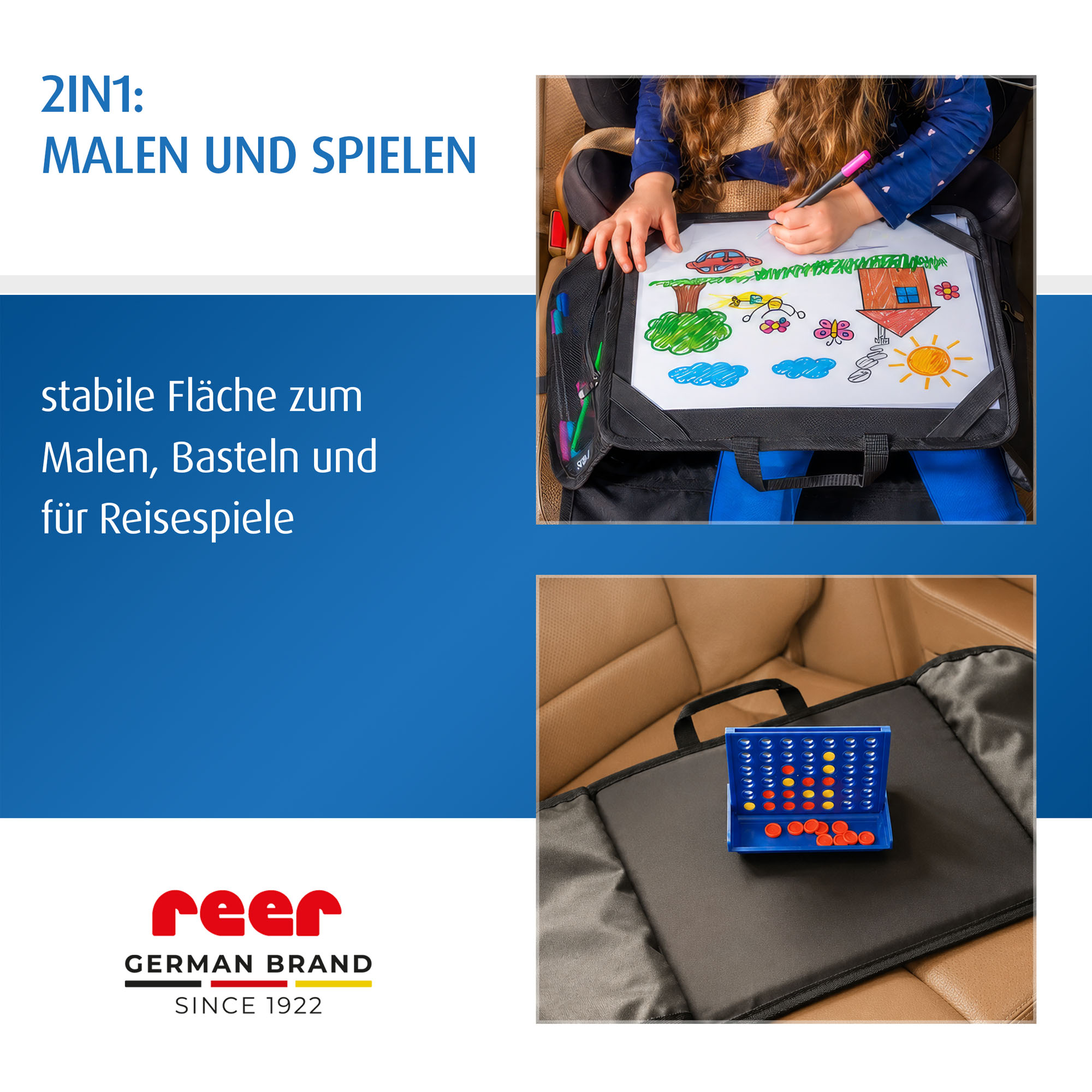 Mal- und Spielsituationen auf der Unterlage.