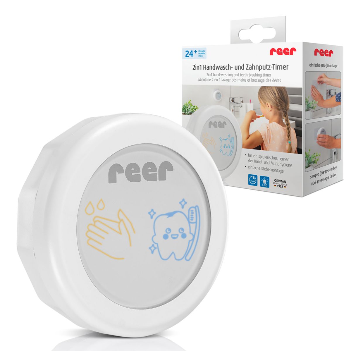 2in1 hand-washing and teeth-brushing timer