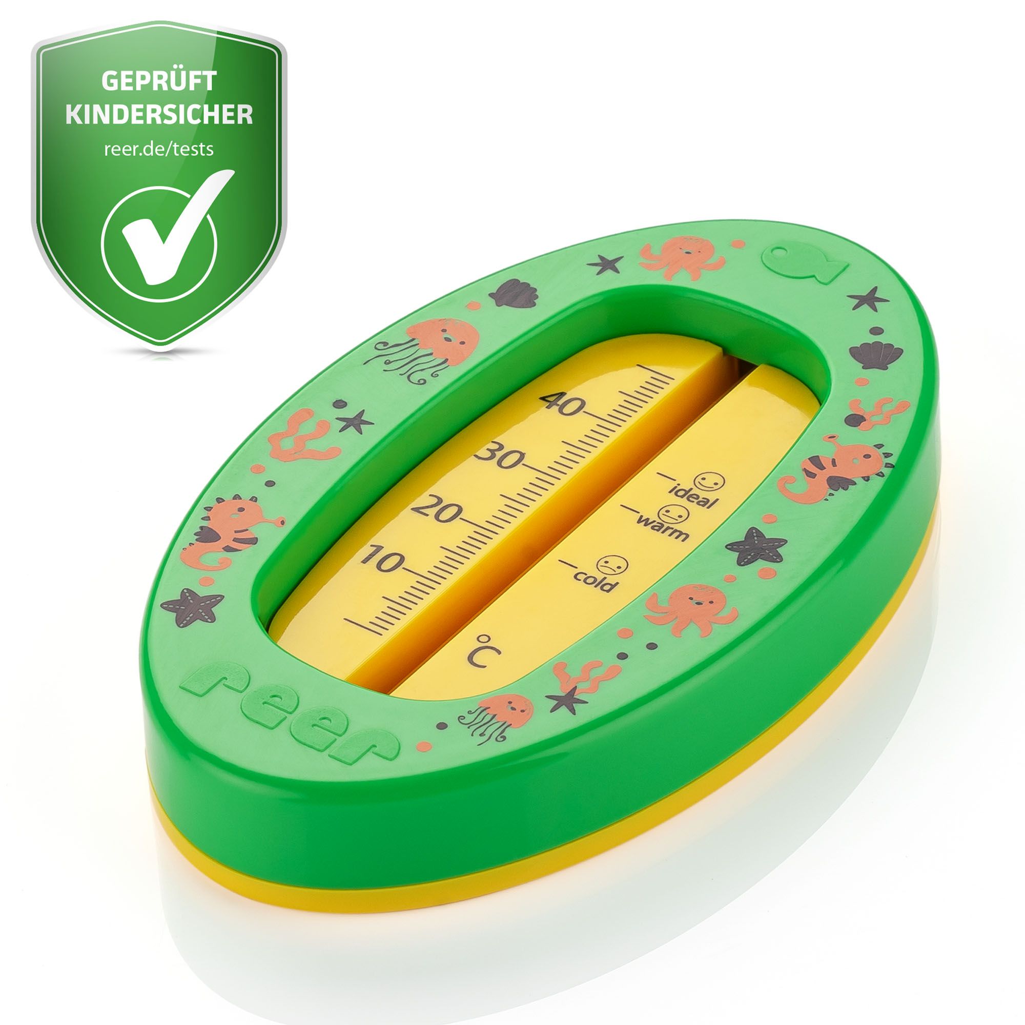 Badethermometer oval - grün