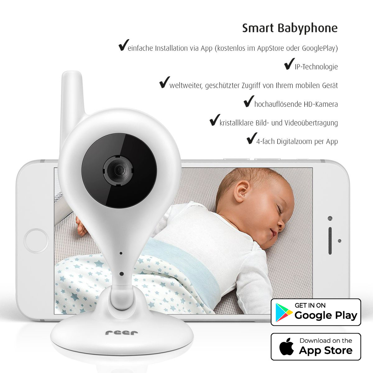 IP BabyCam Smart-Babyphone - geprüfte B-Ware